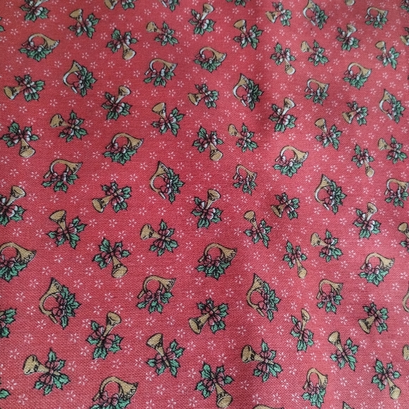 Other - New 3 Continuous Yards Festive Red Christmas Fabric with Holiday Print Sewing